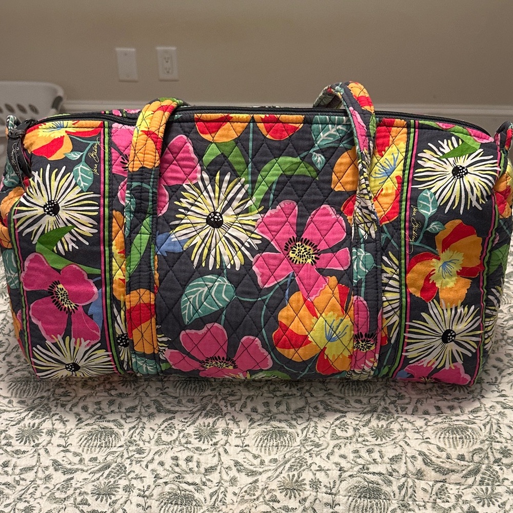 Vera Bradley Multicolor Floral Jazzy Blooms Small Duffle Travel Bag